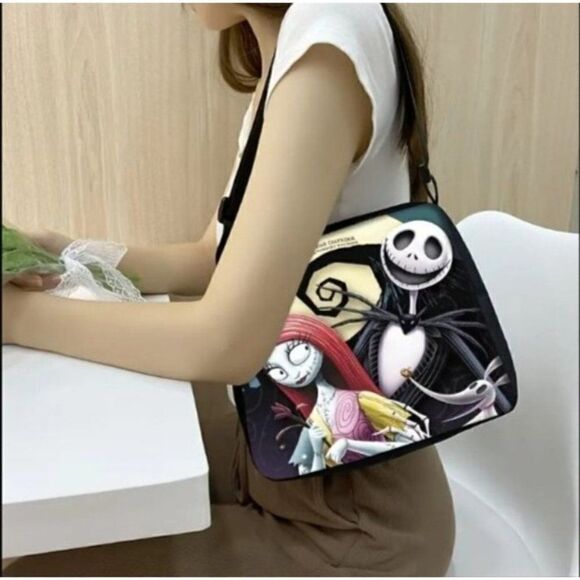 Nightmare Before Christmas Shoulder Crossbody Bag, Jack, Sally and Zero! - Picture 1 of 2